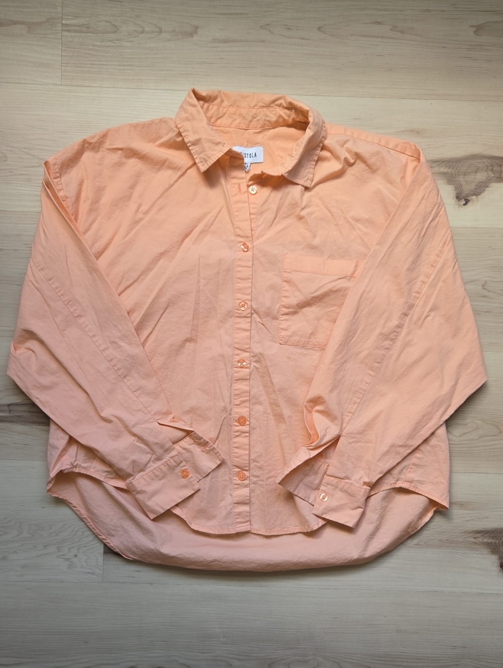 Pistola Sloane Oversized Button Down, Sherbet, Size Small